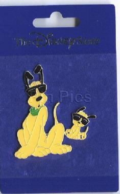 JDS - Pluto & Pluto Jr - Wearing Cool Sunglasses - 2 Pin Set