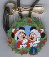 WDW Cast Exclusive - Mickey & Minnie Mouse Wreath Lanyard