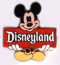 Disneyland - Mickey Holding Red Sign (Black Eyes)