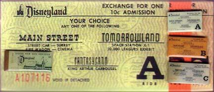 Disneyland Adult Ticket - 4 Pin Boxed Set (A-C)