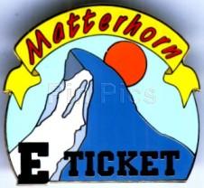 Disneyana Matterhorn E-Ticket Pin 'Gold'