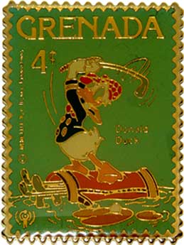 Grenada Stamp with Donald playing Golf