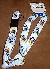 Mickey & Minnie Mouse Walking - Lanyard (White)
