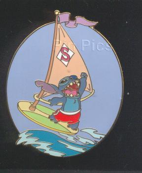 Disney Auctions - Stitch on Sailboard (Black Artist Proof)