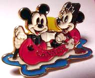 Mickey & Minnie In Canada Canoe