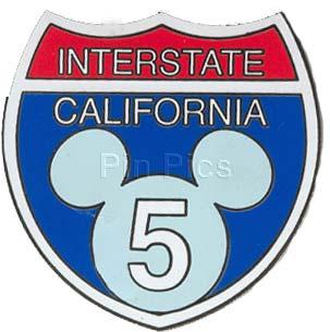 DLR - Mickey Head - California Interstate 5 - Traffic Road Signs