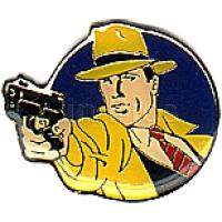 Dick Tracy pointing his gun