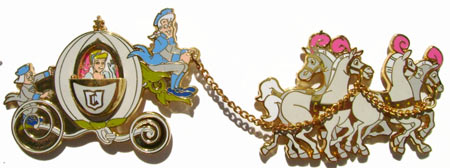 WDW - Cinderella in Carriage Boxed Set - 2001 Pin Celebration Countdown - Pixie's Pin Path