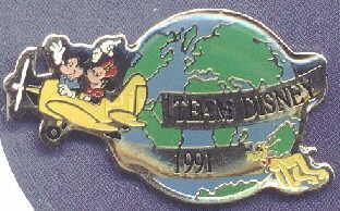 1991 Team Disney Passport Pin