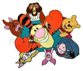 DS - Winnie the Pooh, Tigger, Eeyore, Piglet, Rabbit, Kanga, Roo and Owl - Overhead - Jumbo