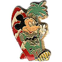 Surfboard Mickey on the Beach