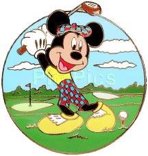 Golfing Mickey Event Pin