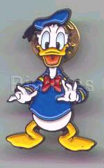 Donald Duck standing with hands forward