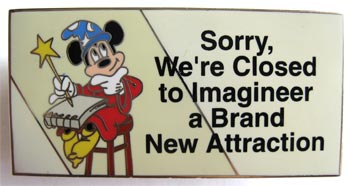 DLR - Sorcerer Mickey - ''Sorry, We're Closed to Imagineer a Brand New Attraction'' - 46th Anniversary Disneyland