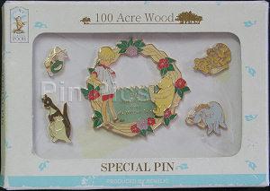 Japan - Pooh, Piglet, Tigger, Eeyore & Kanga - Friendship Heart - Benelic - 5 Pin Set