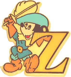 Monogram - Plastic Alphabet Series (Musketeer Mickey with Letter Z)