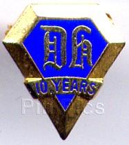 Disneyland Hotel Cast Member 10 Year Service Award Pin