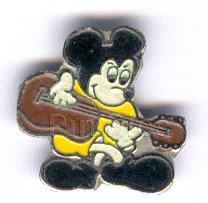 Vintage Mickey Mouse Playing a Guitar