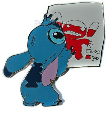 DS - Stitch's Badness Level Jumbo Pin