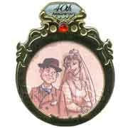 DLR - Haunted Mansion 40th Anniversary Event : Attic Bride with Groom #1 Lenticular Ring Pin (ARTIST PROOF)