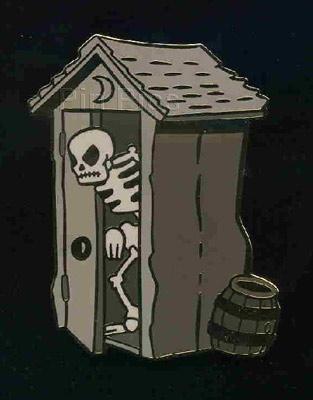 Disney Catalog - Animated Short Boxed Pin Set #4 (Haunted House) Skeleton - Gold