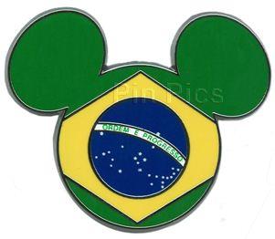Mickey Mouse Icon - Brazilian Flag