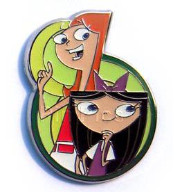 Disney Phineas and Ferb 4 Pin Starter Set - Candace and Isabella Only