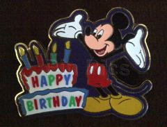 Mickey Mouse Happy Birthday Card with Pin (Pin Only) (ARTIST PROOF)
