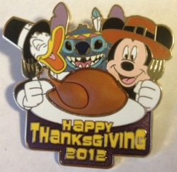 Happy Thanksgiving 2012 - Donald, Stitch, and Mickey Artist Proof (AP)