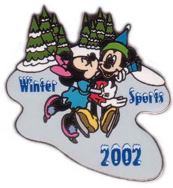 Disney Auctions - Winter Sports 2002 Set 2 ( Mickey & Minnie Kissing )