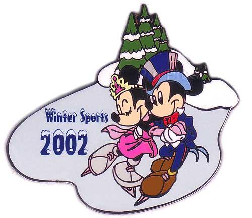 Disney Auctions - Winter Sports 2002 Set 1 (Mickey and Minnie Skating in Formal Attire)