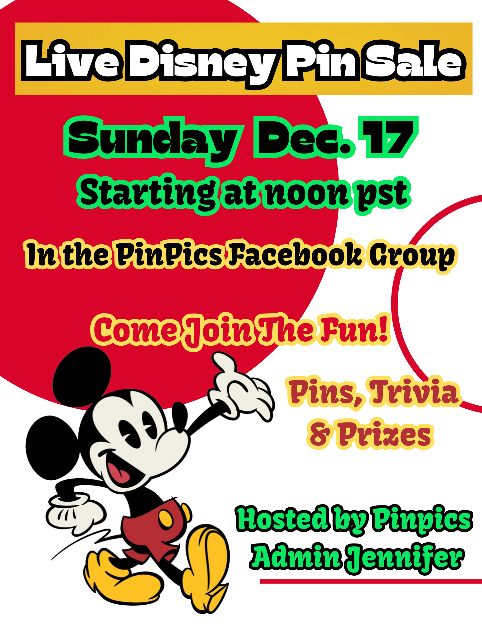 Live Disney Pin Sale with PinPics Admin Jennifer!