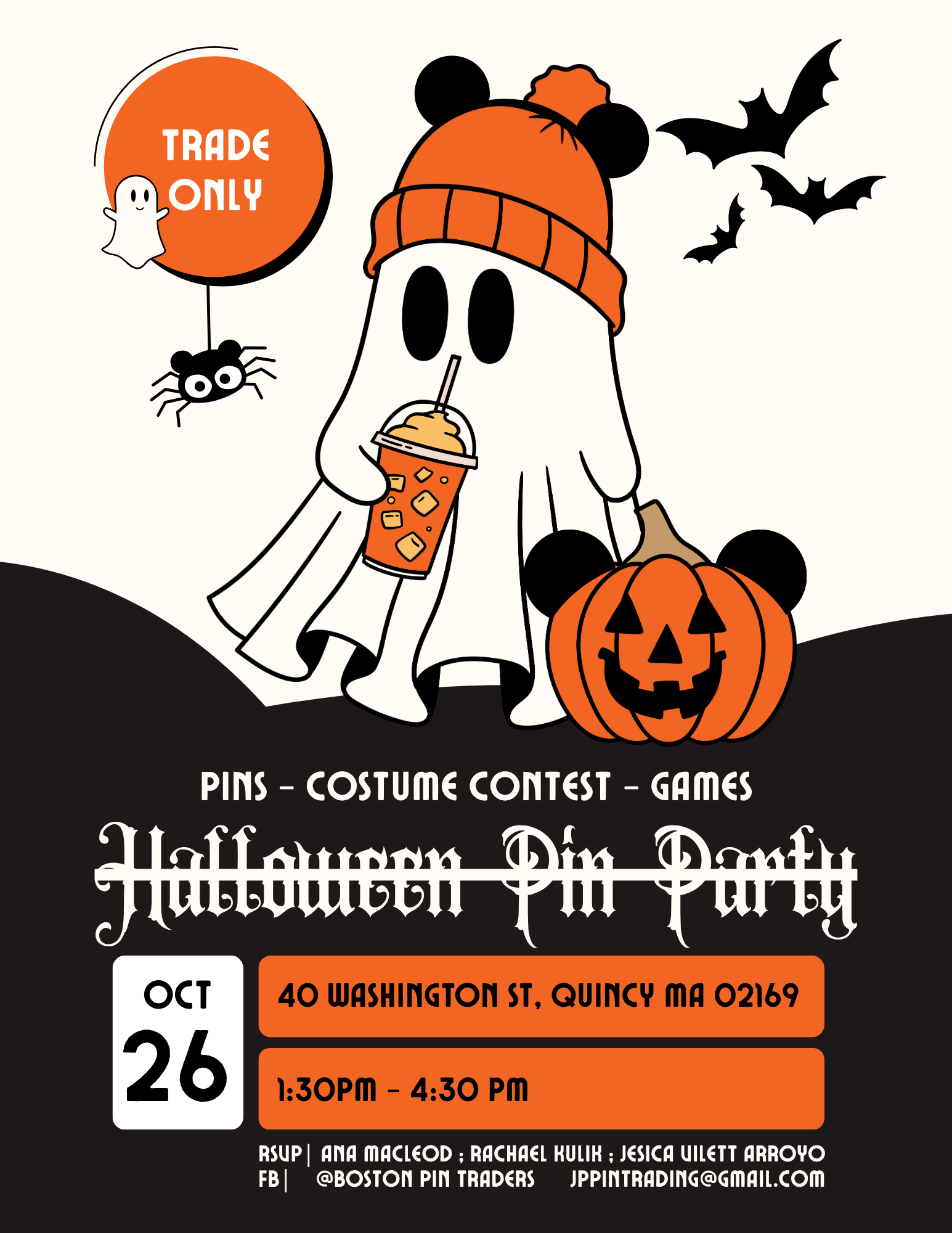 BPT Halloween Pin Party 10/26/25! - Quincy Library, Boston Pin Traders