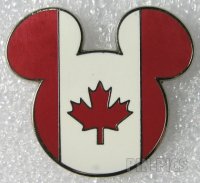 WDW - Canada - Mickey Icon Flags - EPCOT World Showcase - Real Cloisonne