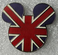 WDW - United Kingdom - Mickey Icon Flags - EPCOT World Showcase - Real Cloisonne