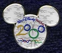 WDW - Mickey Icon - 2000 Logo - Mickey Confetti Head Pin