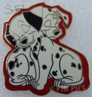 Two Dalmatian Puppies - 2000 Real Cloisonne