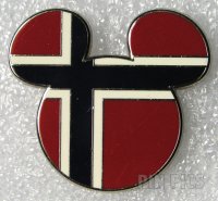 WDW - Norway - Mickey Icon Flags - EPCOT World Showcase - Real Cloisonne