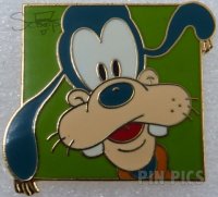 Blue Ear Goofy on Light Green Square