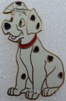 Puppy Sitting Up - 101 Dalmatians - Red Dog Collar