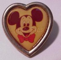 Silver Heart Shaped Framed Mickey Portrait (Bowtie)