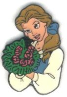 Belle holding flowers