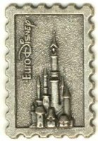 Euro Disney pewter castle stamp pin