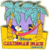 WDW - Mickey Sleeping in Hammock - Caribbean Beach Resort - Palm Trees