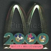 Boot Leg Pin ~ McDonald's Mickey Millennium - green