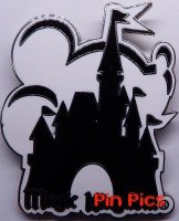 WDW - Black and White Castle with Mickey - Version 1 - Real Cloisonne