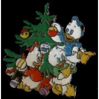 Huey Dewey and Louie Decorating Christmas Tree