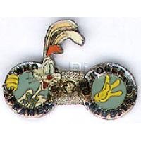 Roger Rabbit Inside Handcuffs - Flashing Light Pin