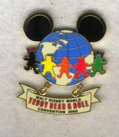 WDW - Teddy Bear and Doll Dangle 2000