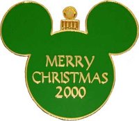 WDW - Green Ornament - Merry Christmas 2000 - Mystery Pin 10